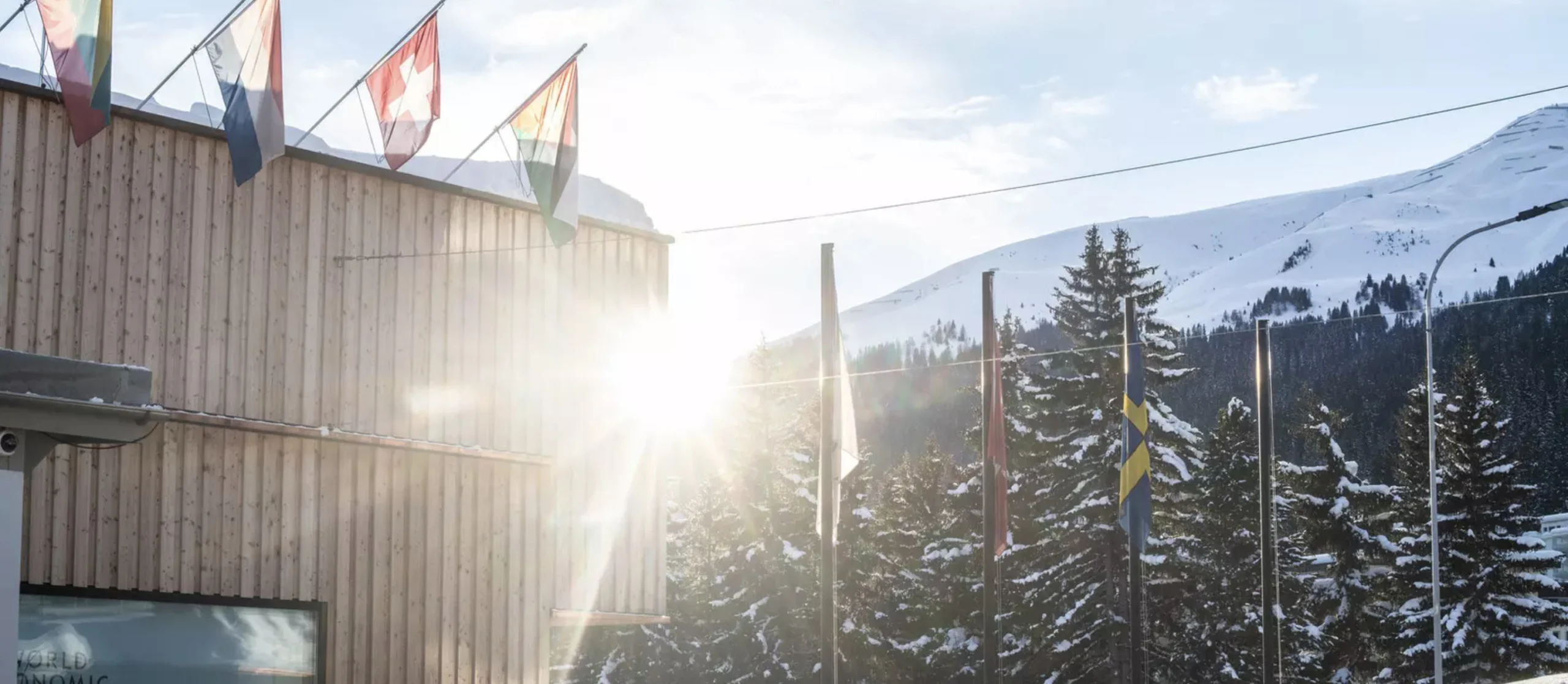 The promenade in Davos during the World Economic Forum Annual Meeting 2023.