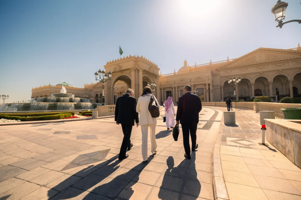 Delegates arriving at the Future Investment Initiative in Riyadh, October 2025.