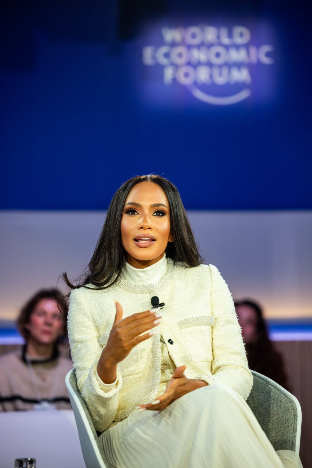Temi Marcella Olatunde speaking at the World Economic Forum Annual Meeting in Davos.